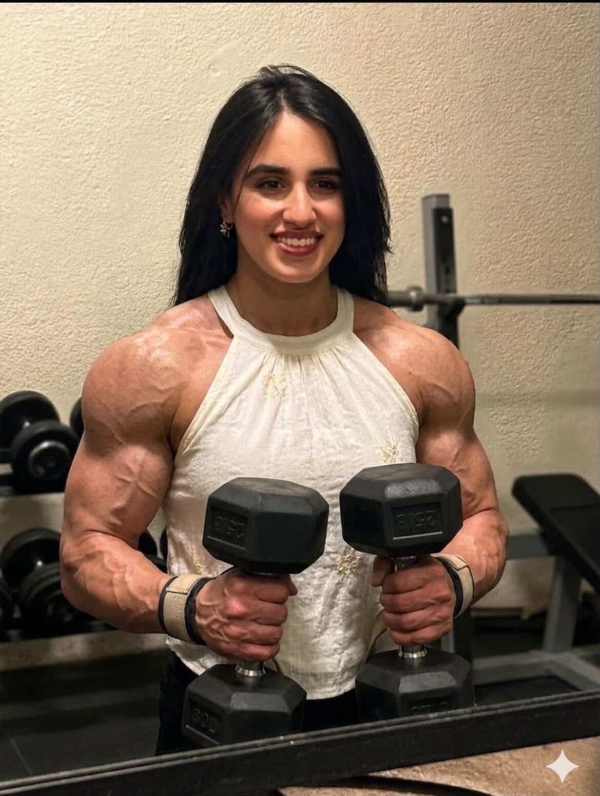 Suhana smiling for the camera